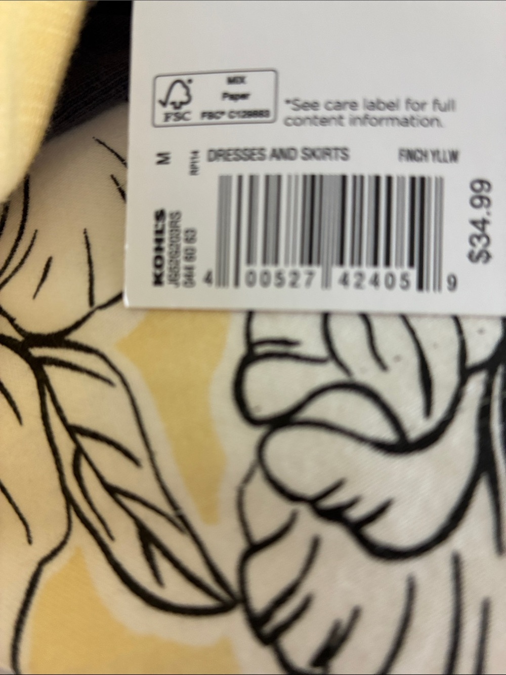 SO Yellow Maxi Slip Dress with Ruffled Tier - Picture 4 of 4